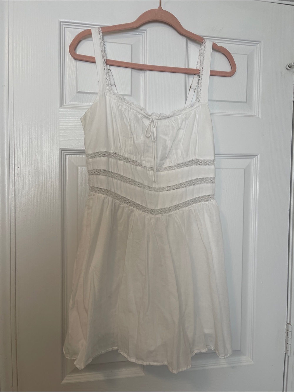 White Lace-Trim Skort